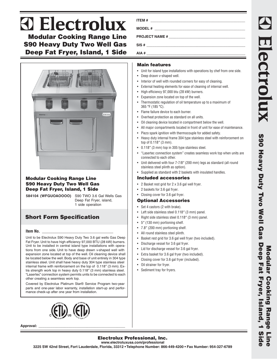 Electrolux WFGUOAOOOO User Manual | 2 pages