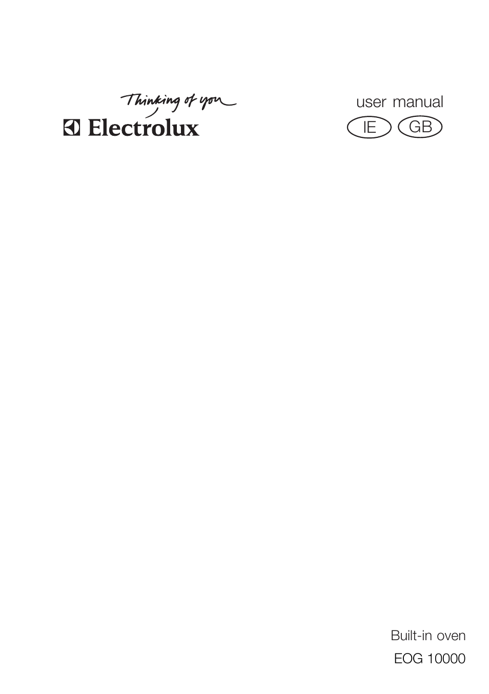 Electrolux EOG 10000 User Manual | 36 pages