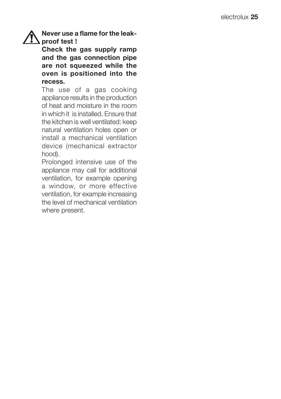 Electrolux EOG 10000 User Manual | Page 25 / 36
