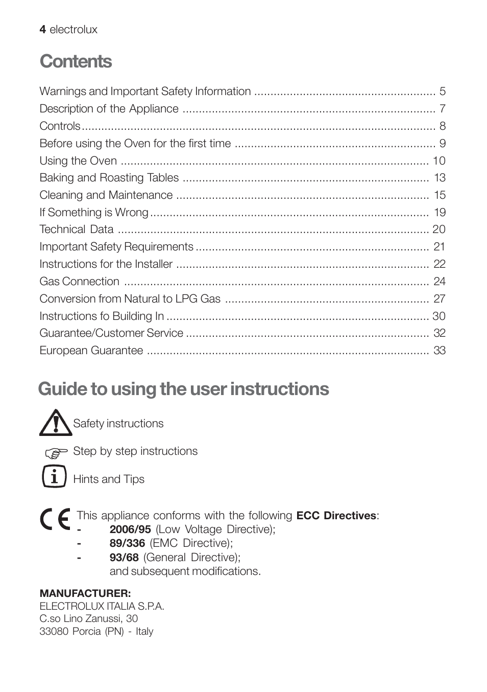 Electrolux EOG 10000 User Manual | Page 4 / 36