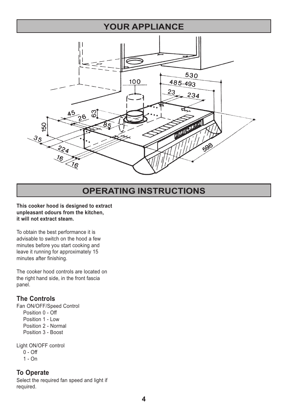 Your appliance operating instructions | Electrolux MCH 660 User Manual | Page 4 / 16
