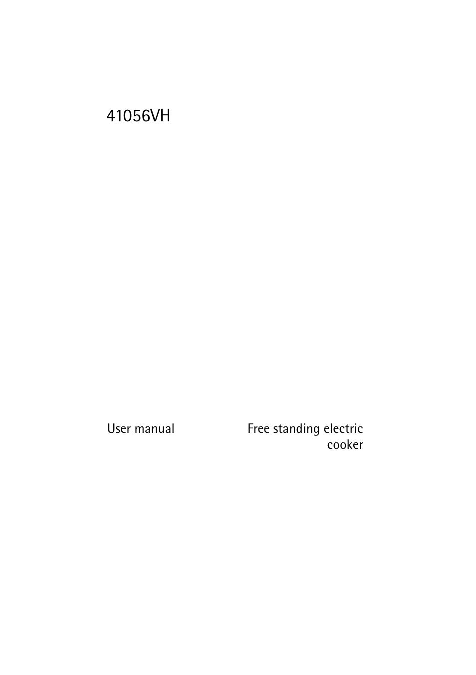 Electrolux 41056VH User Manual | 60 pages