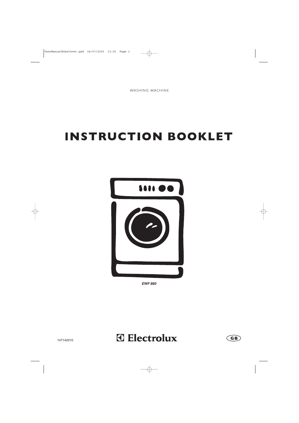 Electrolux EWF860 User Manual | 21 pages