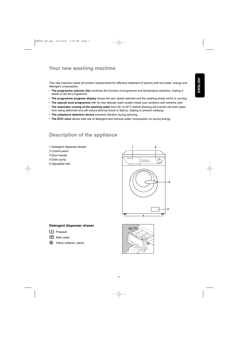 Electrolux EWF860 User Manual | Page 7 / 21