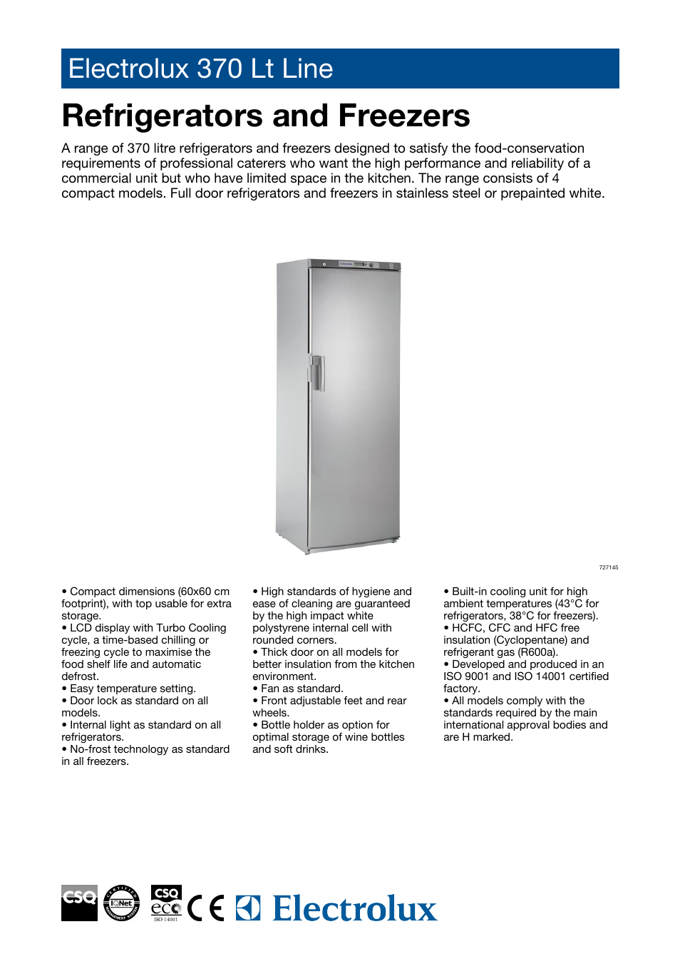 Electrolux 727145 User Manual | 2 pages