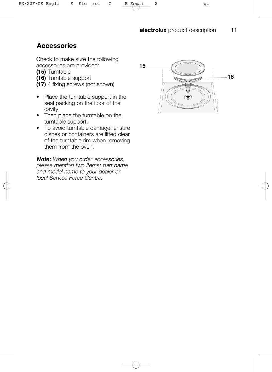 Accessories | Electrolux EMS17206 User Manual | Page 11 / 44