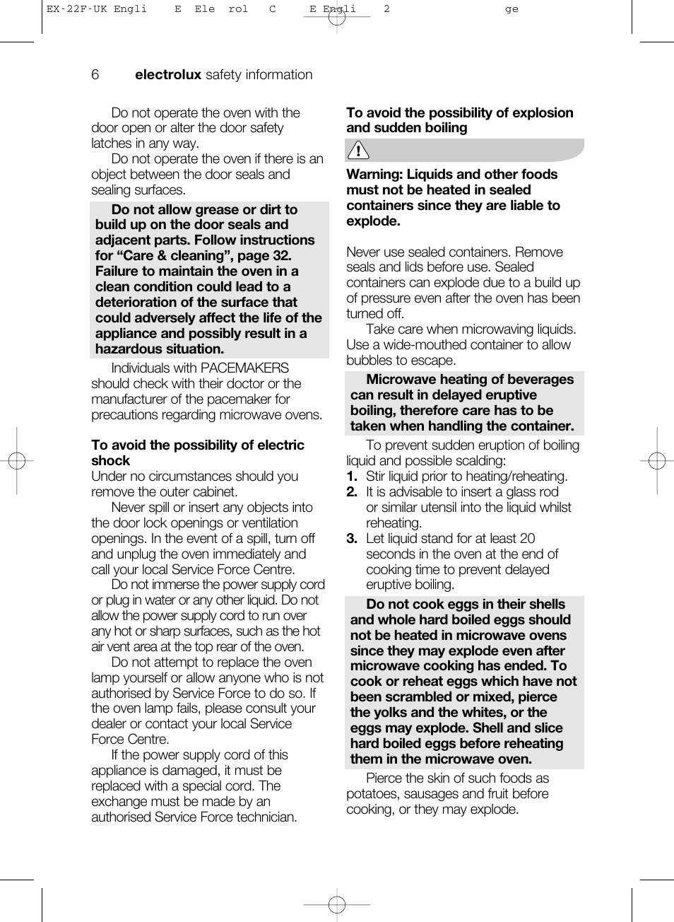 Electrolux EMS17206 User Manual | Page 6 / 44