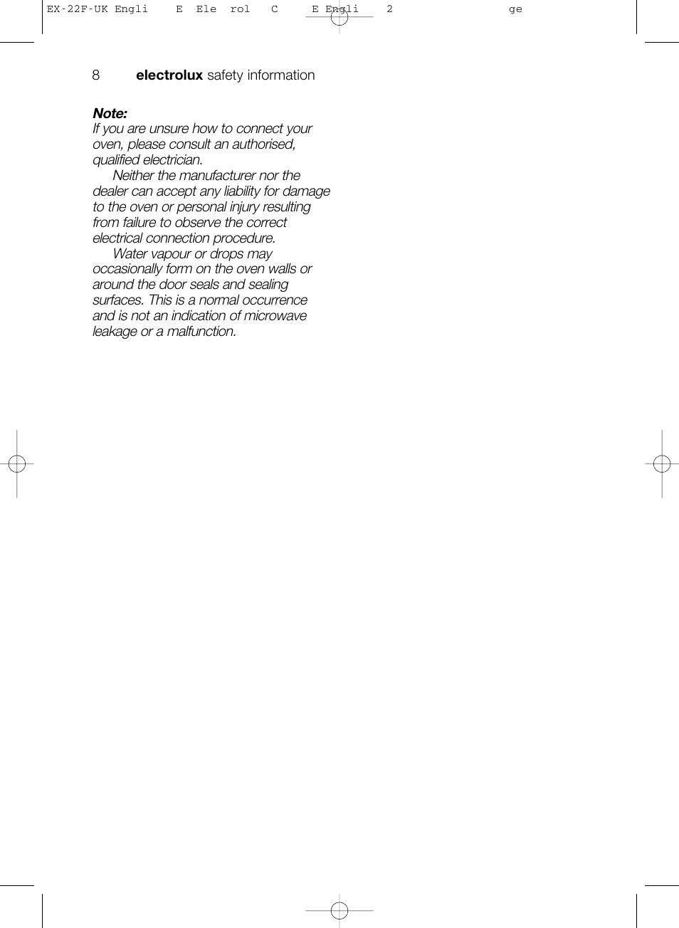 Electrolux EMS17206 User Manual | Page 8 / 44