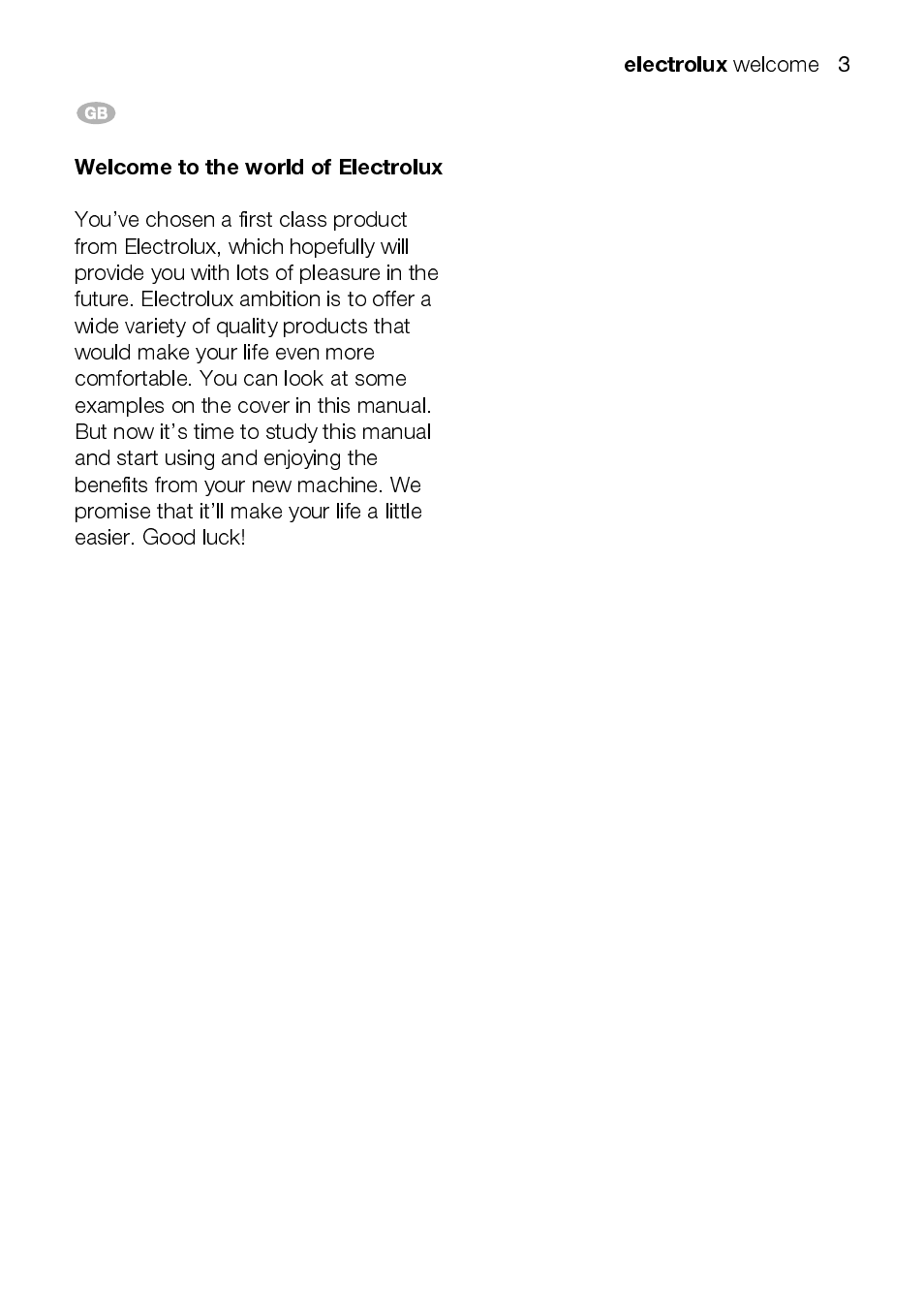 Electrolux, Welcome to the world of electrolux | Electrolux EOD43102 User Manual | Page 3 / 48