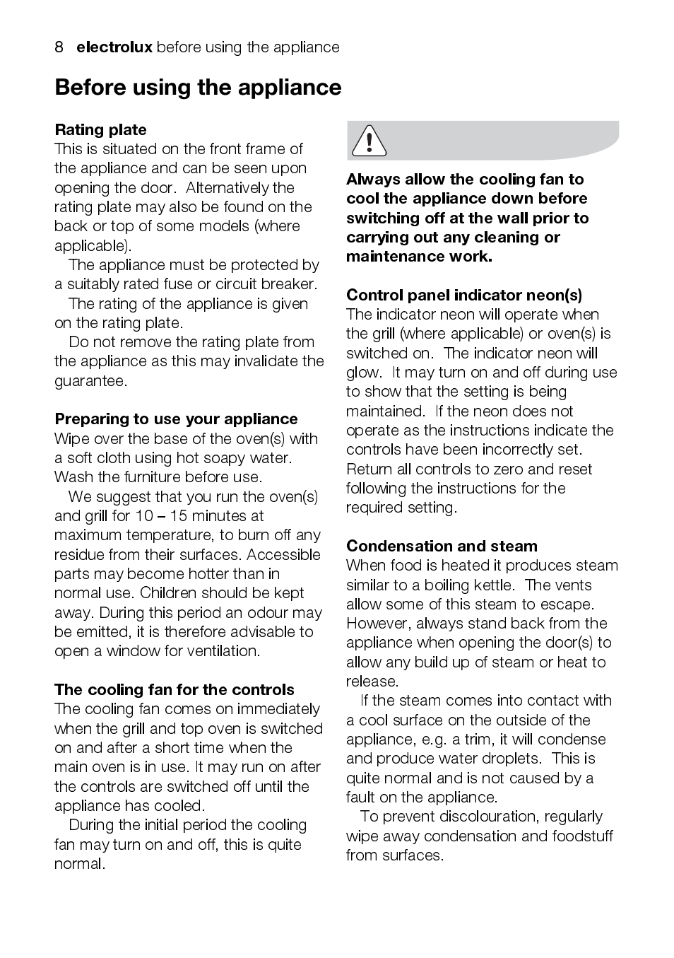 Electrolux EOD43102 User Manual | Page 8 / 48