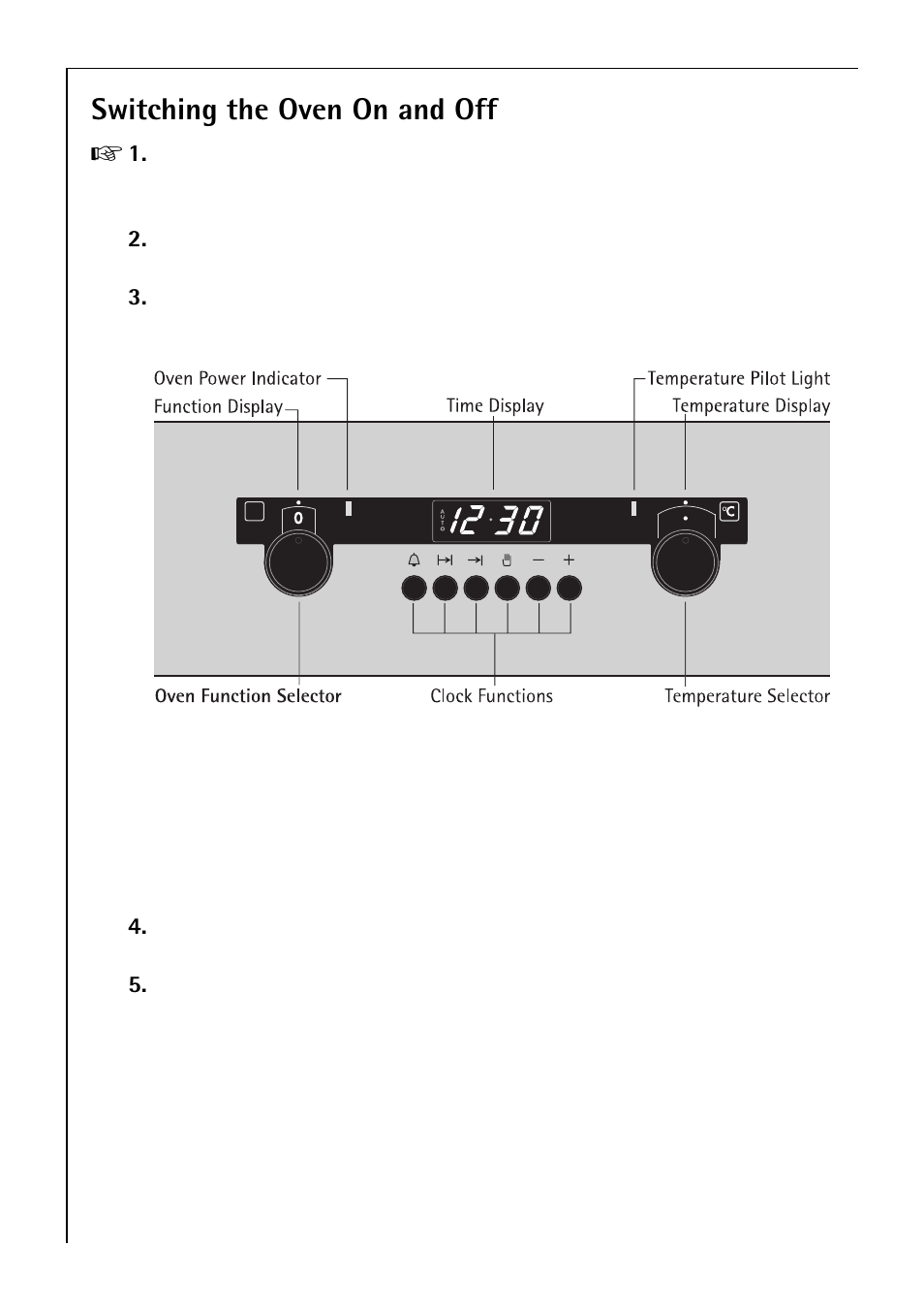 Switching the oven on and off | Electrolux B 2190 User Manual | Page 16 / 56