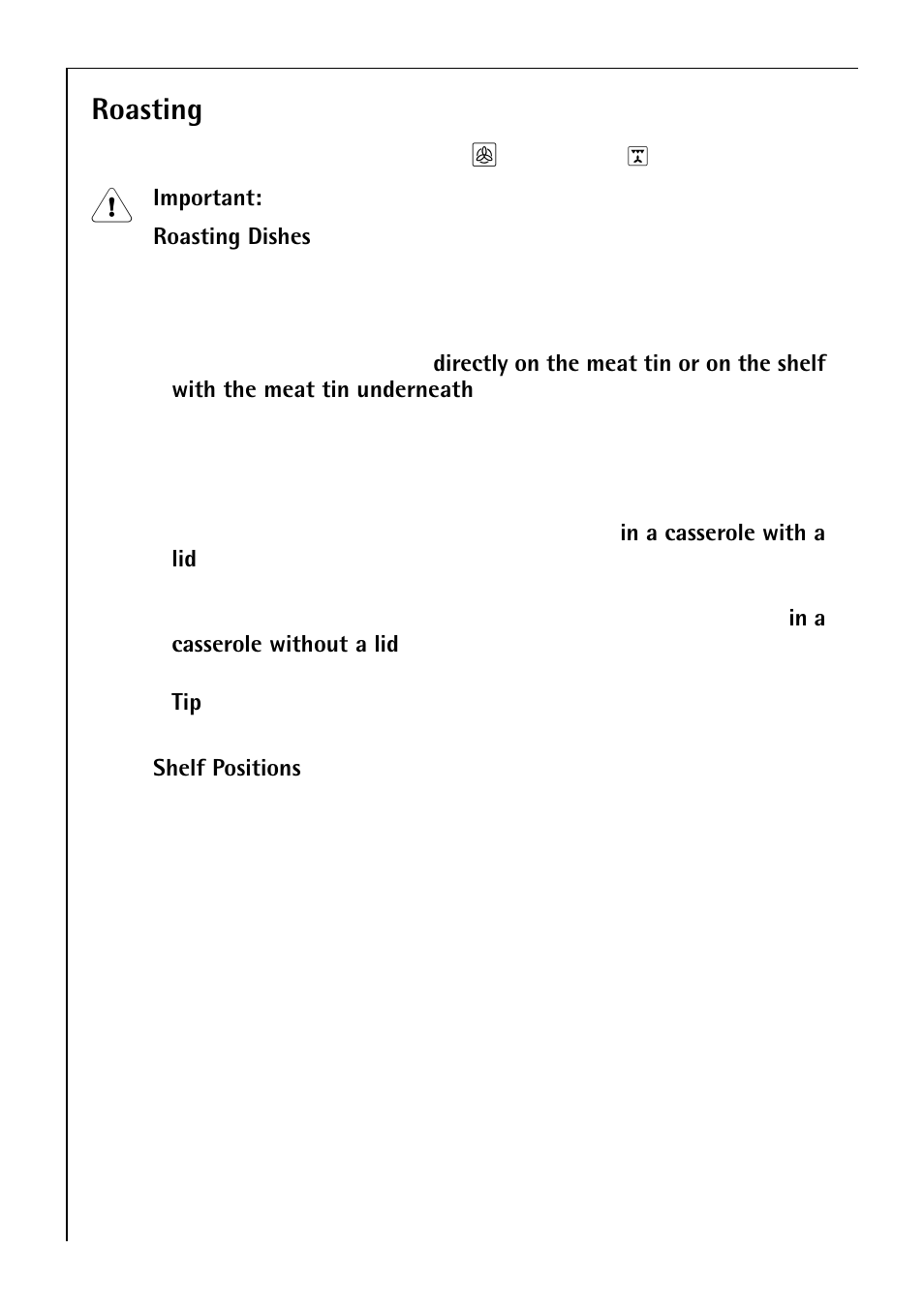 Roasting | Electrolux B 2190 User Manual | Page 26 / 56