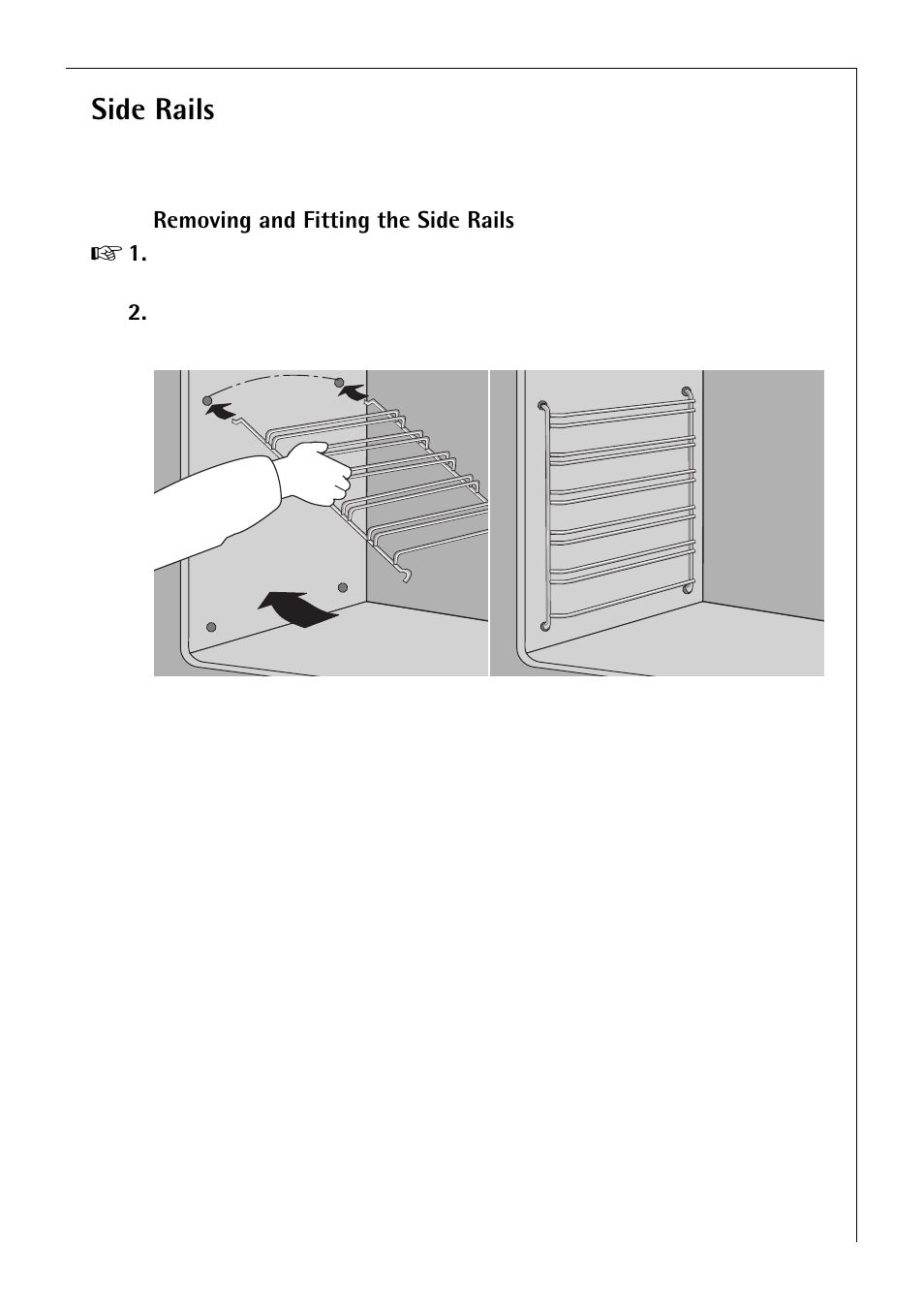 Side rails | Electrolux B 2190 User Manual | Page 35 / 56