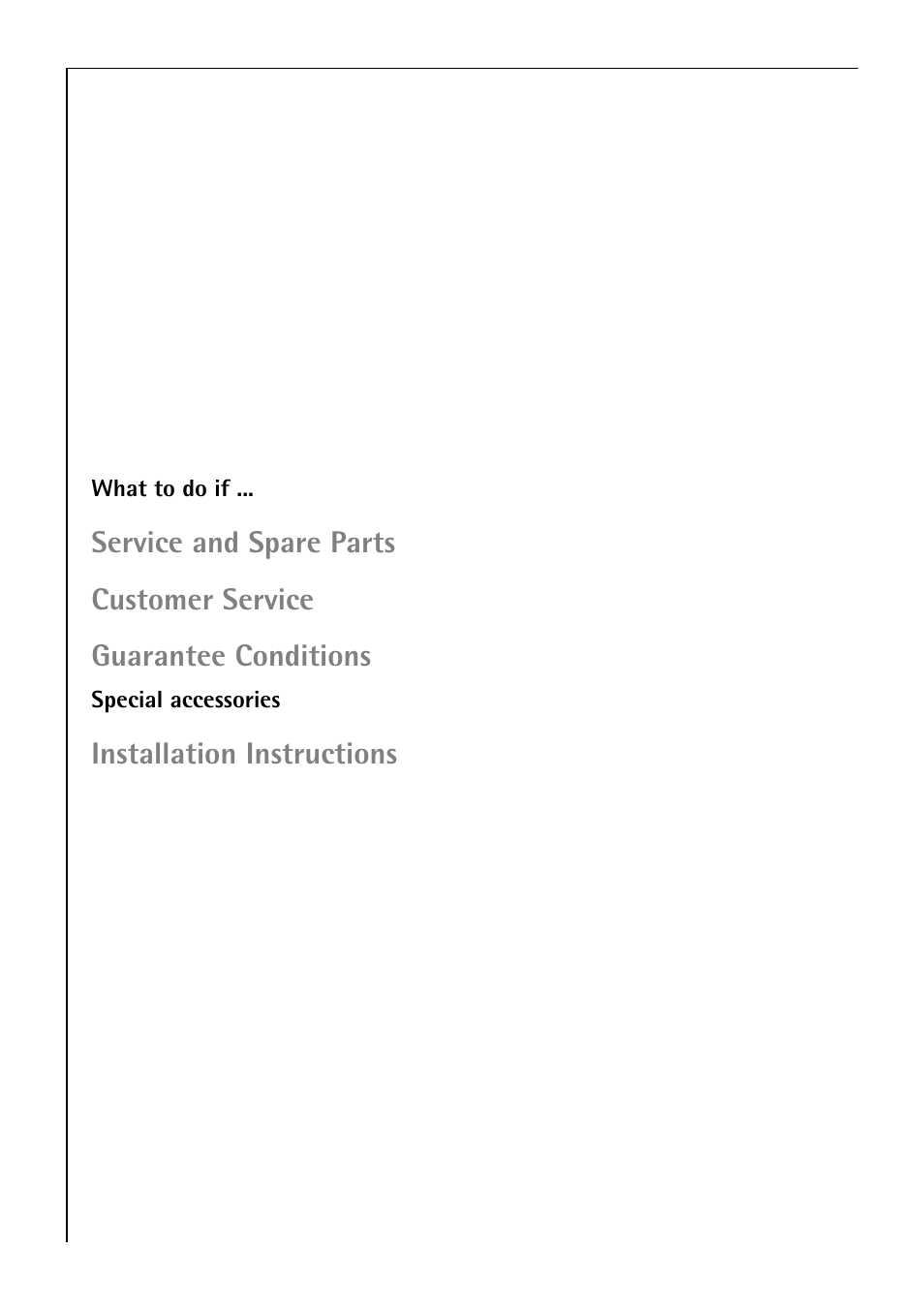 Service and spare parts, Customer service, Guarantee conditions | Installation instructions | Electrolux B 2190 User Manual | Page 4 / 56