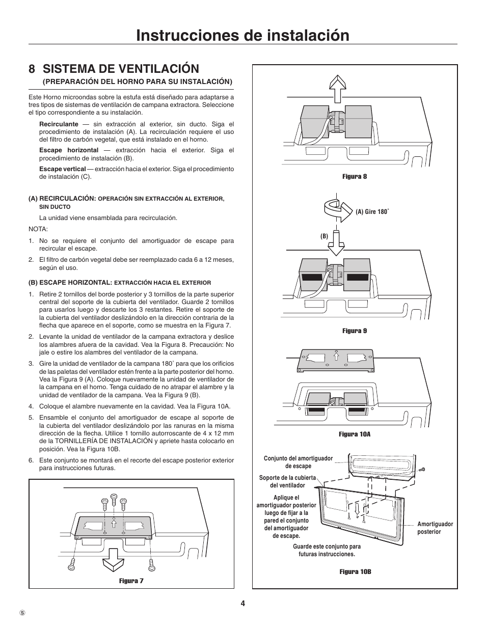 Instrucciones de instalación, 8 sistema de ventilación | Electrolux TINSEB484MRR0 User Manual | Page 12 / 24