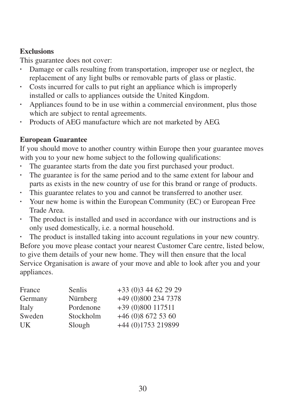 Electrolux FM 4300G-an User Manual | Page 30 / 32