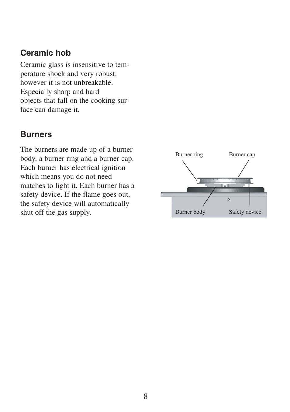 Ceramic hob burners | Electrolux FM 4300G-an User Manual | Page 8 / 32