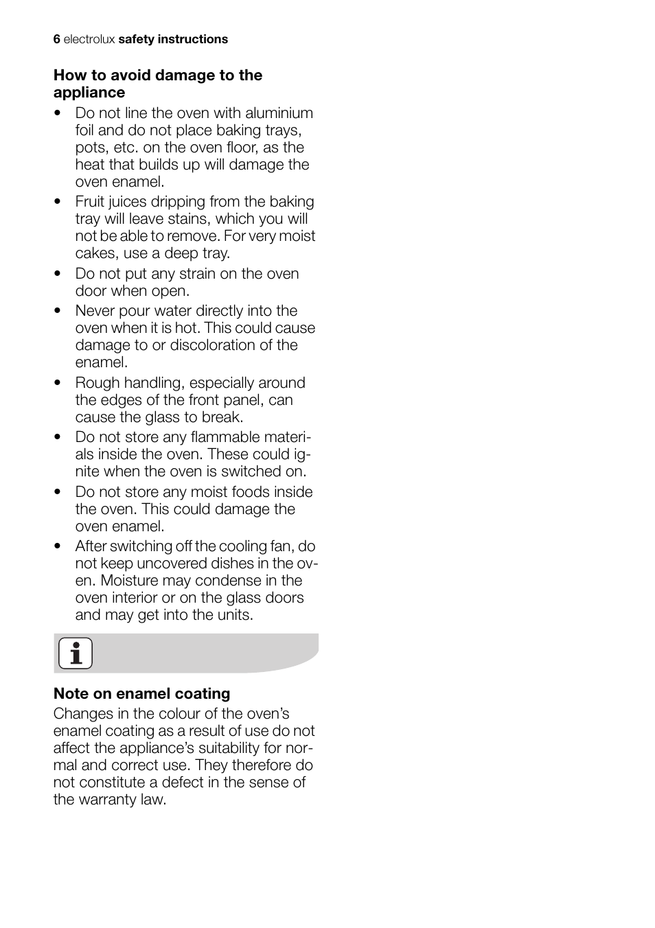 Electrolux Built-In Electric EOB51000 User Manual | Page 6 / 56