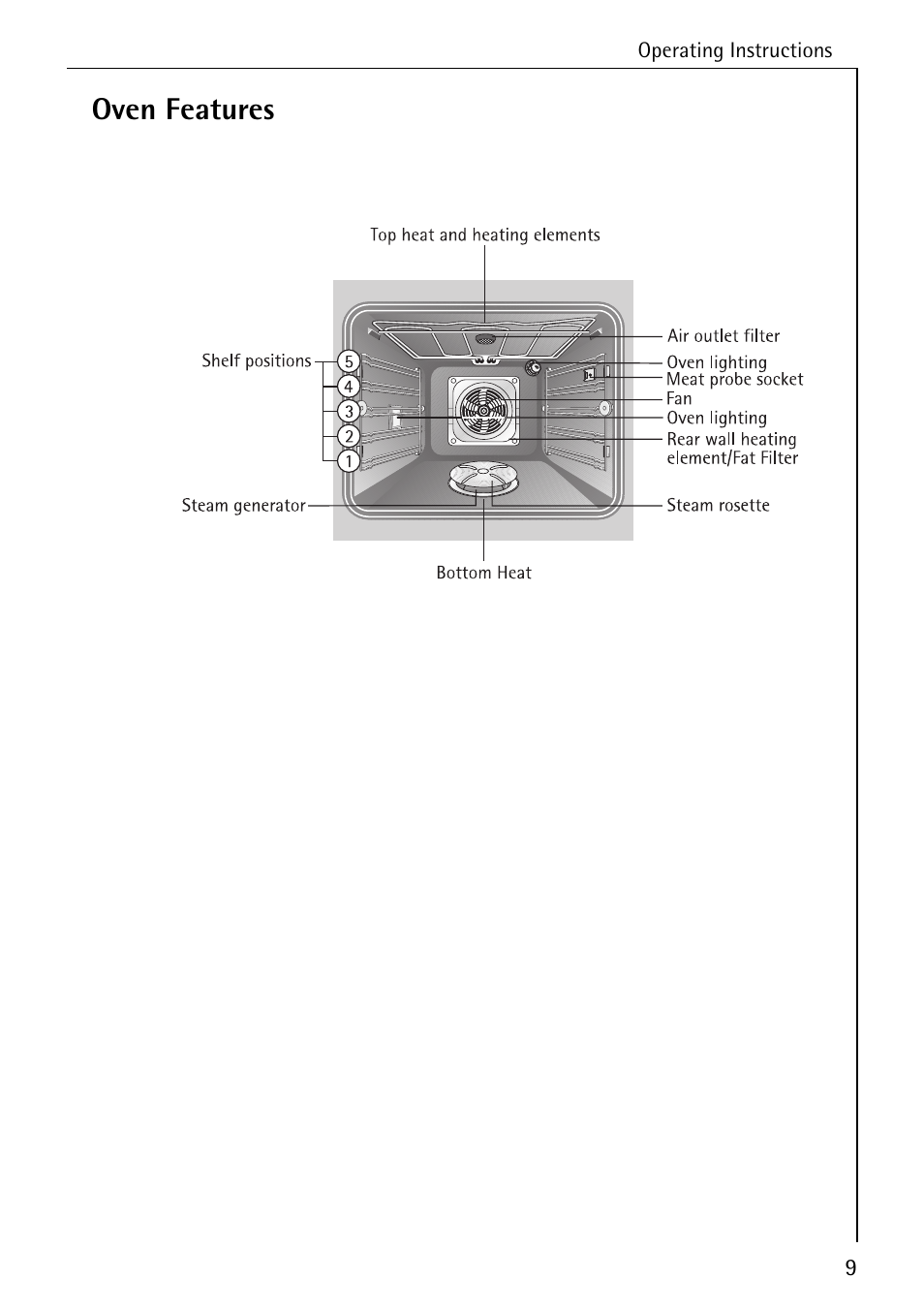 Oven features | Electrolux B8920 User Manual | Page 9 / 76