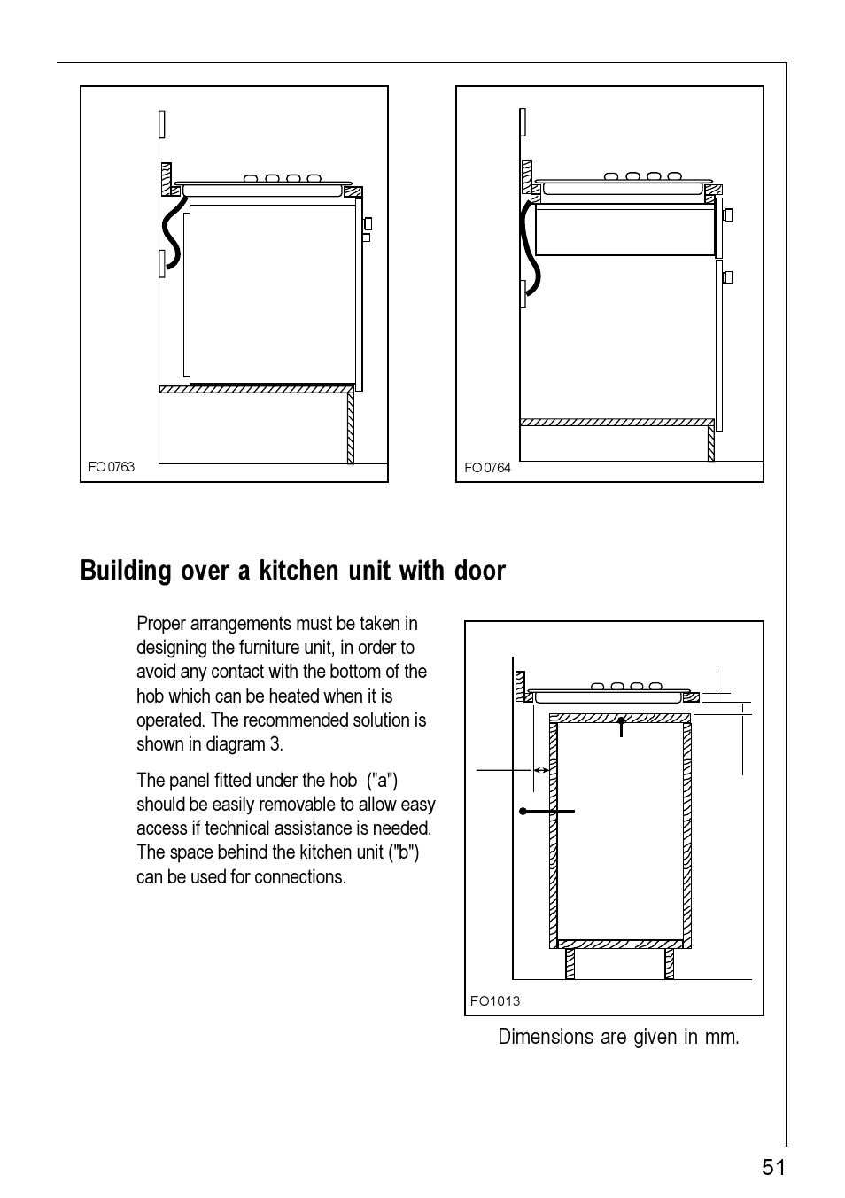 12 building over a kitchen unit with door | Electrolux 20604 G - 21604 User Manual | Page 17 / 26