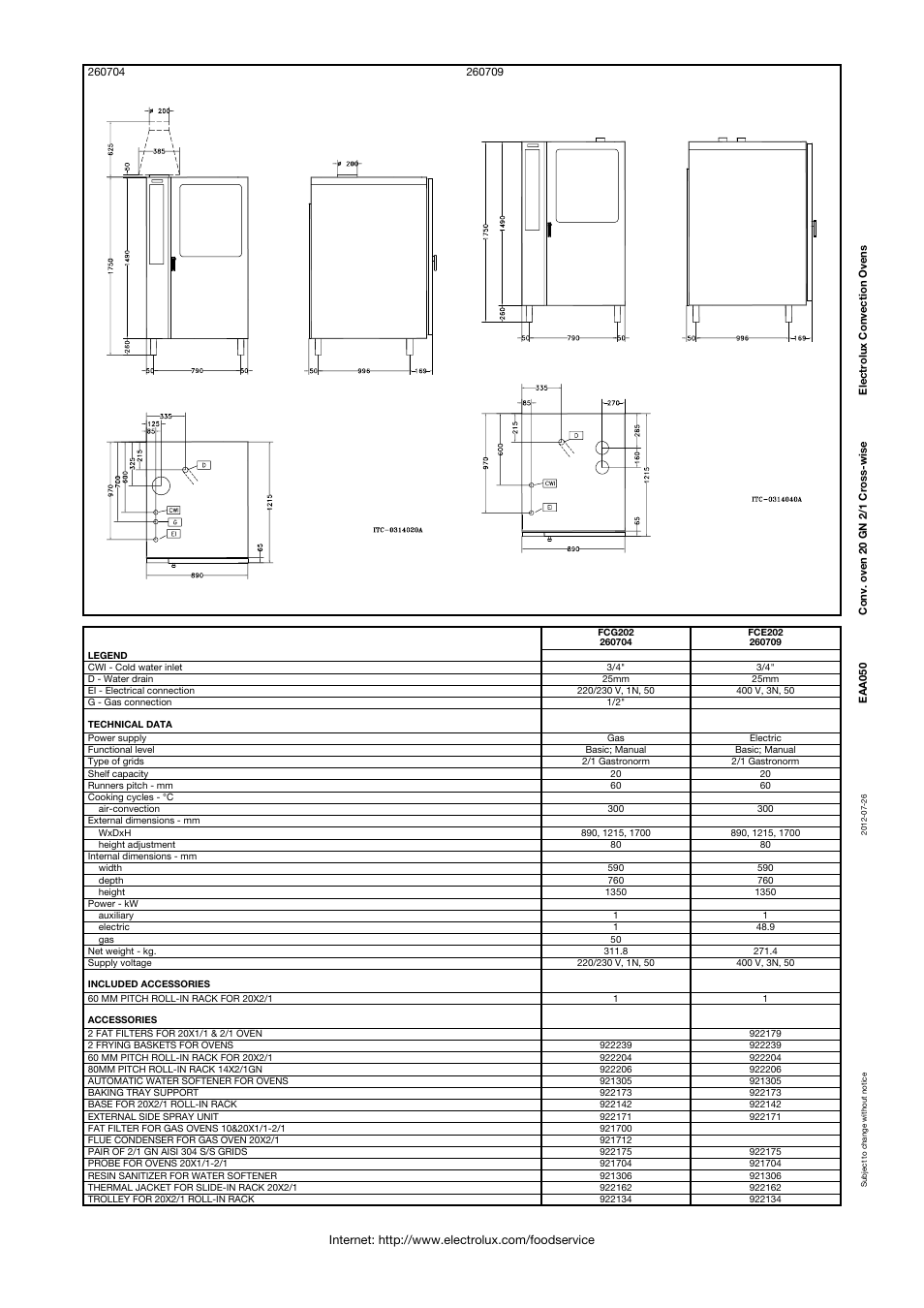 Electrolux 260709 User Manual | Page 2 / 2