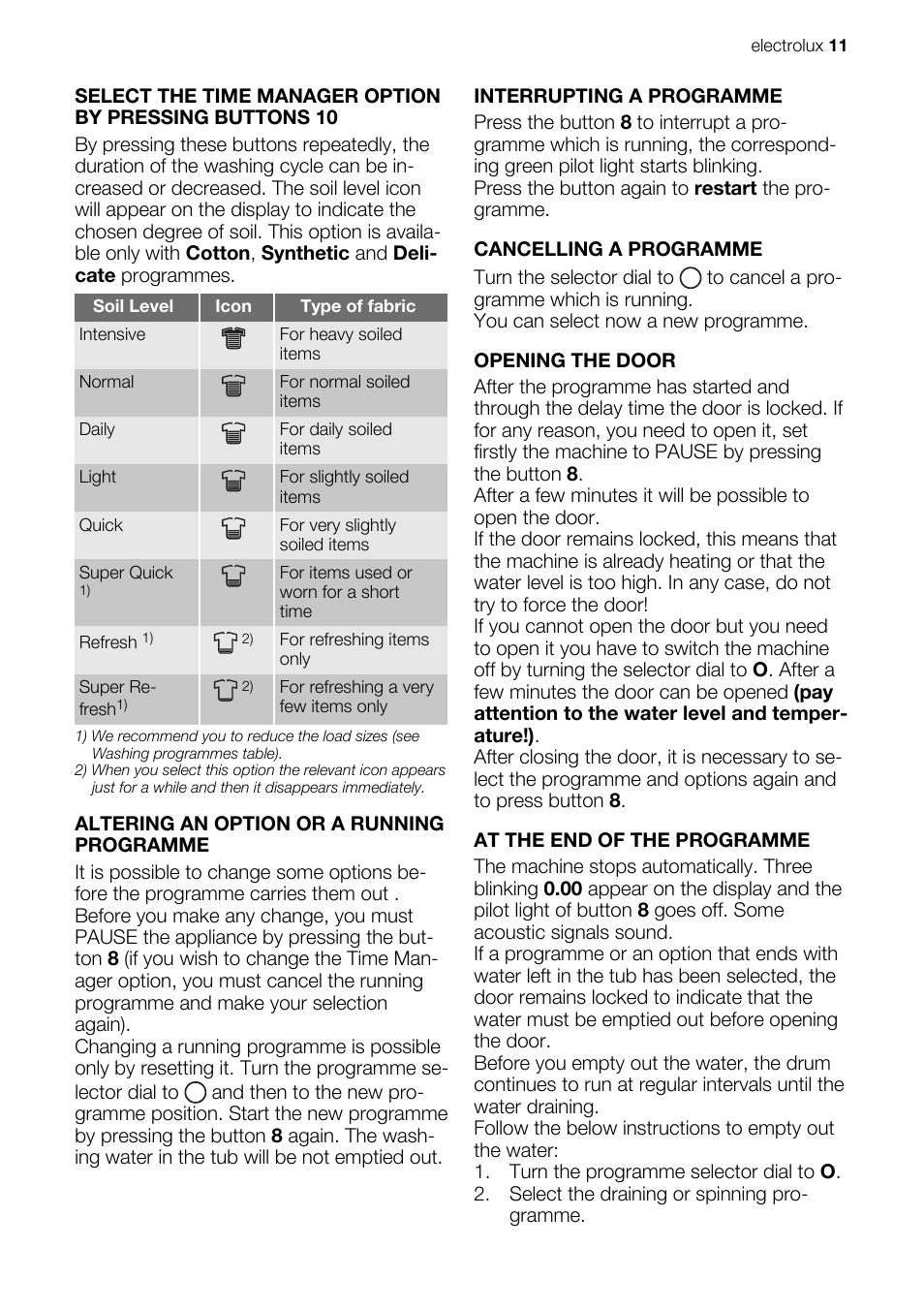 Electrolux EWW 167443 W User Manual | Page 11 / 32