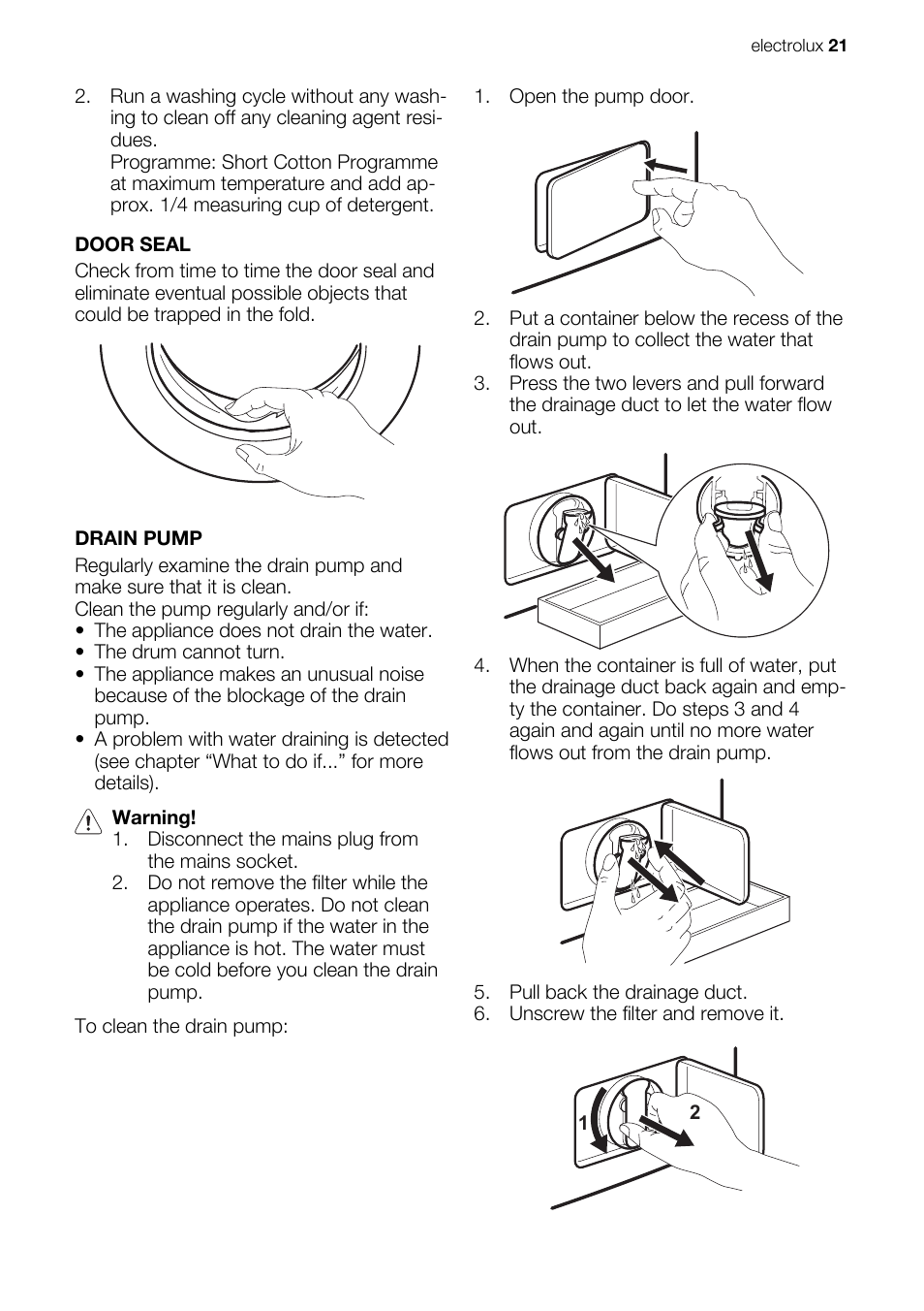 Electrolux EWW 167443 W User Manual | Page 21 / 32