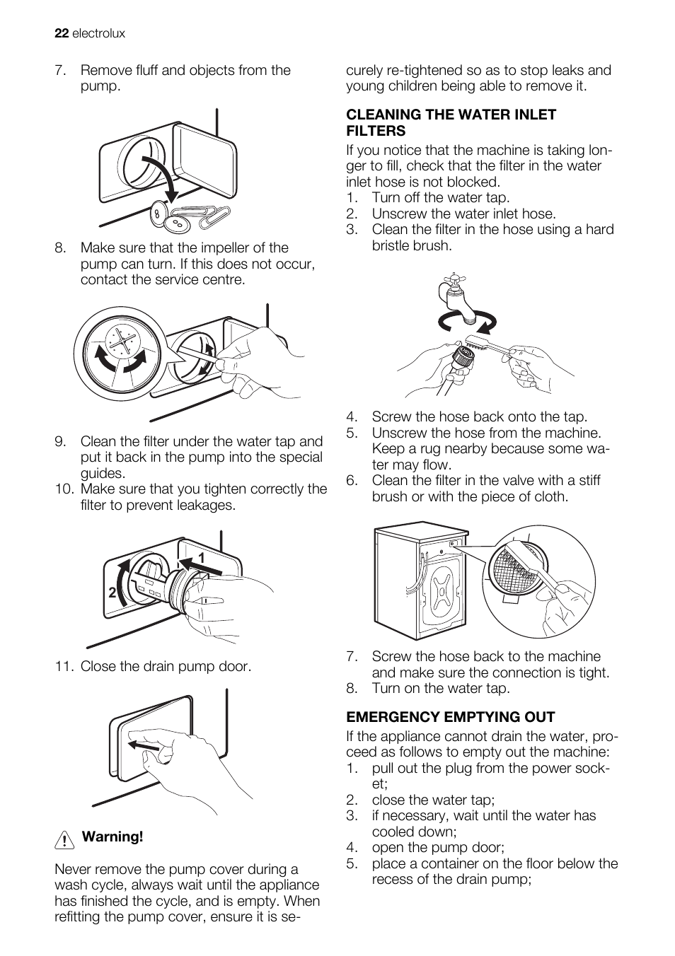 Electrolux EWW 167443 W User Manual | Page 22 / 32