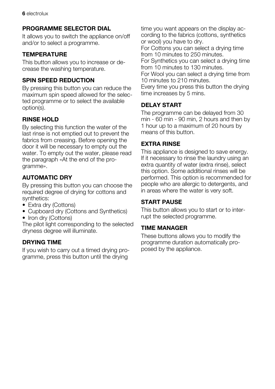 Electrolux EWW 167443 W User Manual | Page 6 / 32