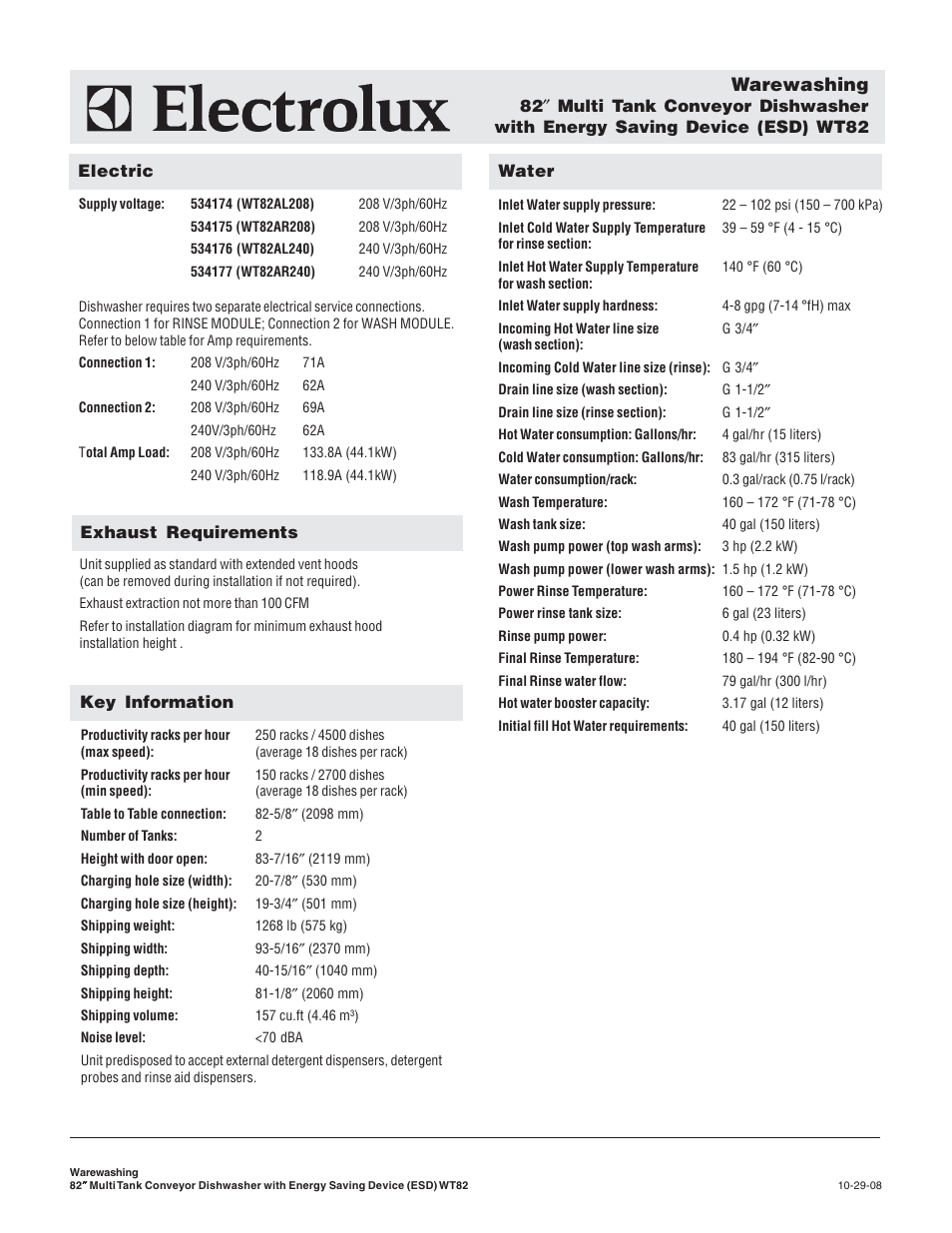 Warewashing | Electrolux 534174 User Manual | Page 2 / 5