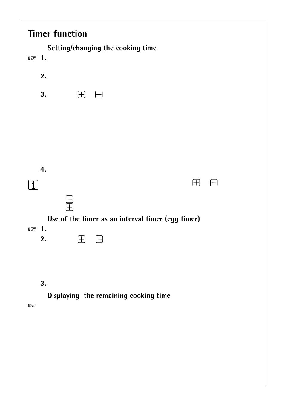 Timer function | Electrolux 65300 K User Manual | Page 19 / 40