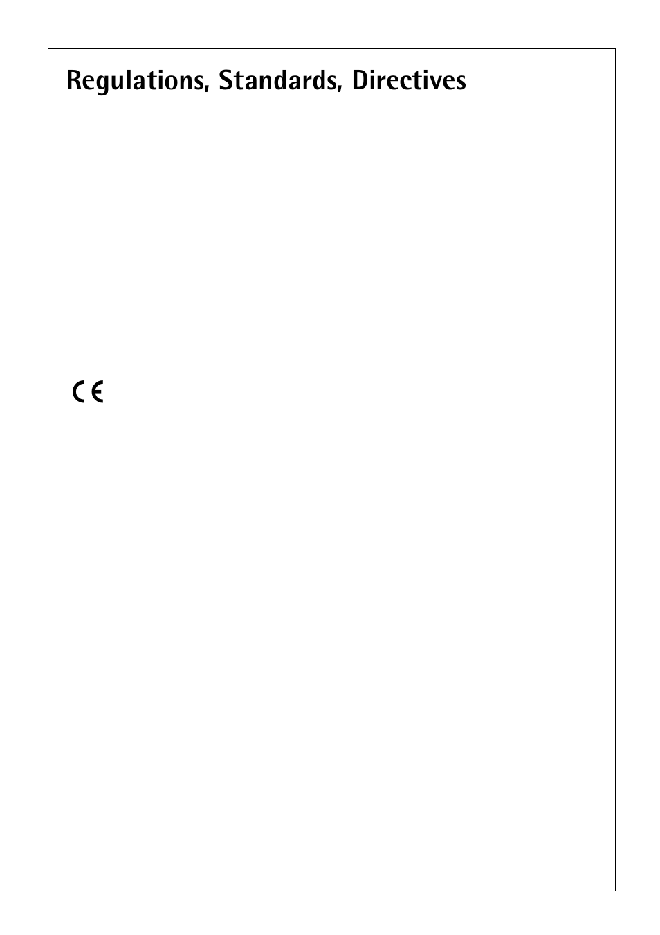 Regulations, standards, directives | Electrolux 65300 K User Manual | Page 33 / 40