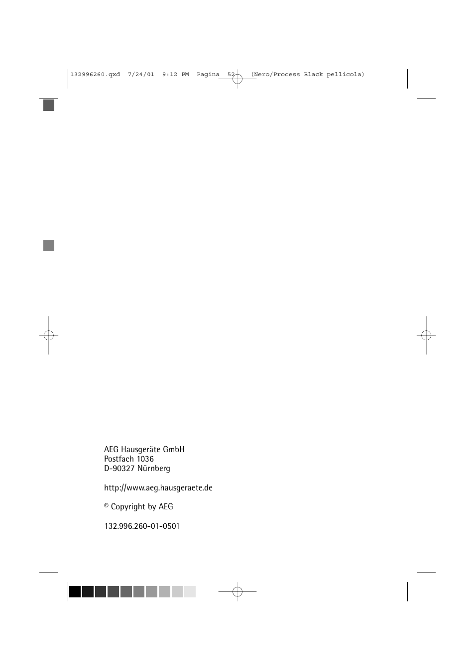 Electrolux 10500 VI User Manual | Page 52 / 52