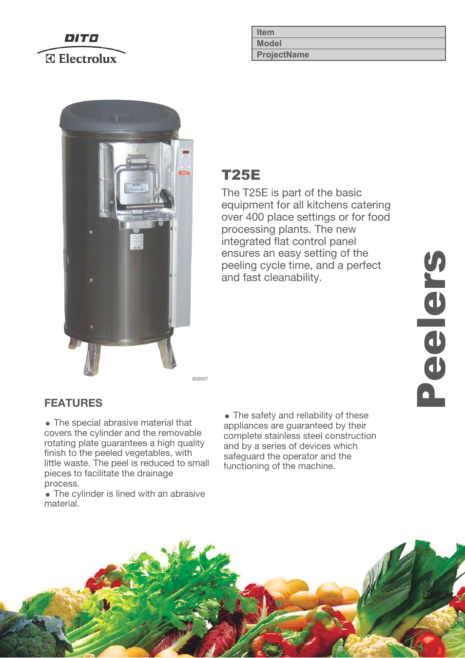 Electrolux T25E User Manual | 4 pages