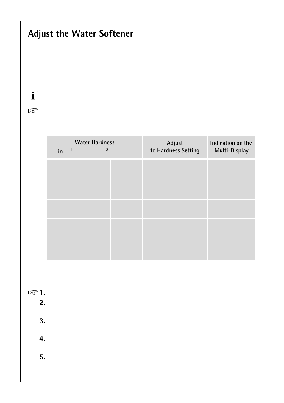 Adjust the water softener | Electrolux 50750 i User Manual | Page 10 / 40