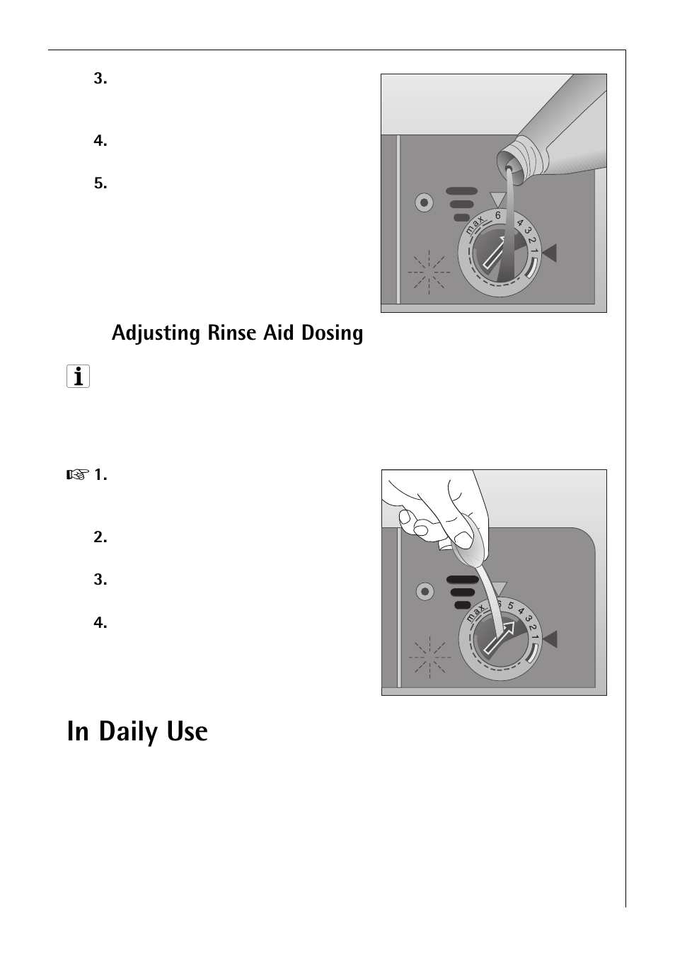 Adjusting rinse aid dosing | Electrolux 50750 i User Manual | Page 13 / 40