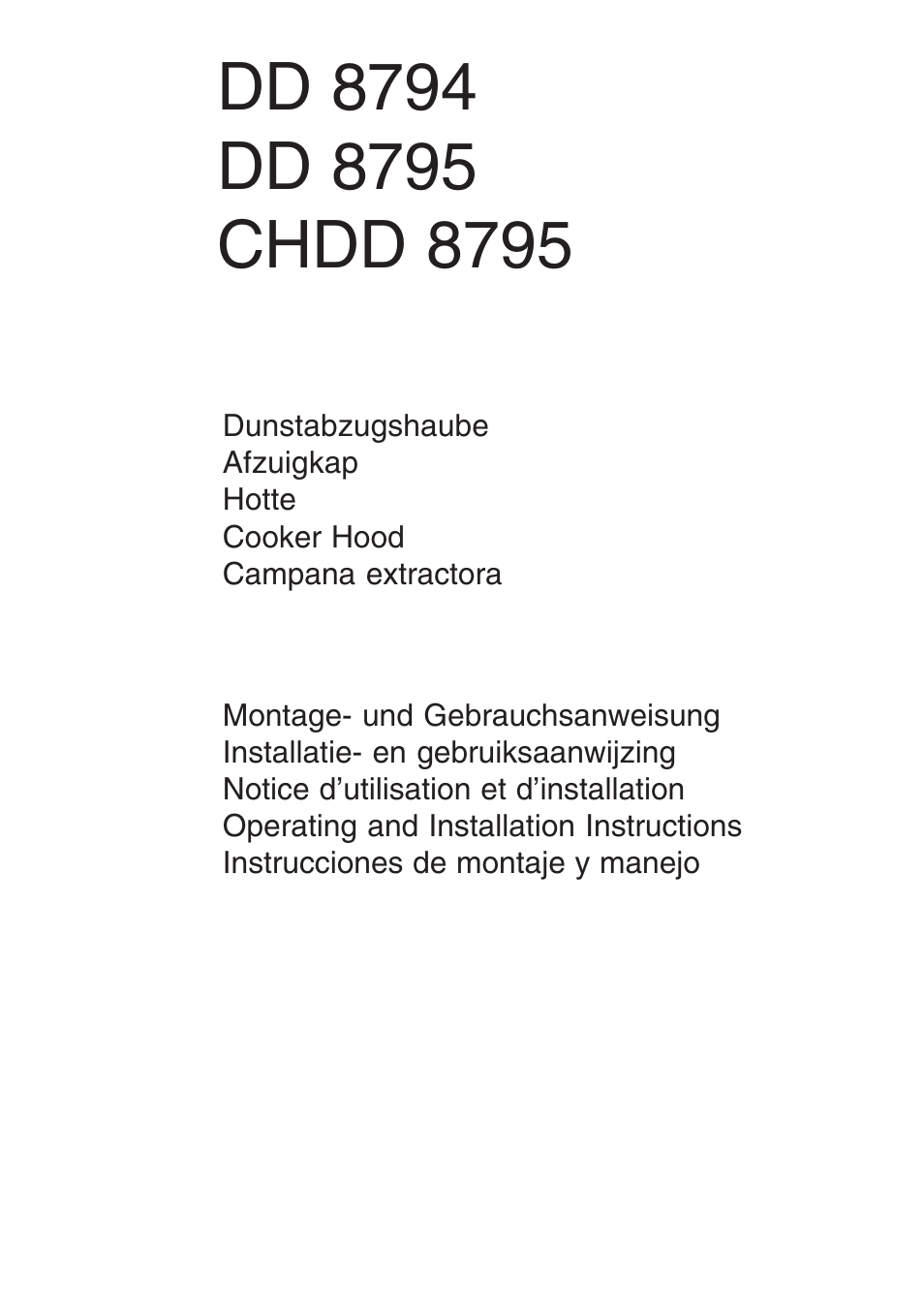 Electrolux DD 8795 User Manual | 18 pages