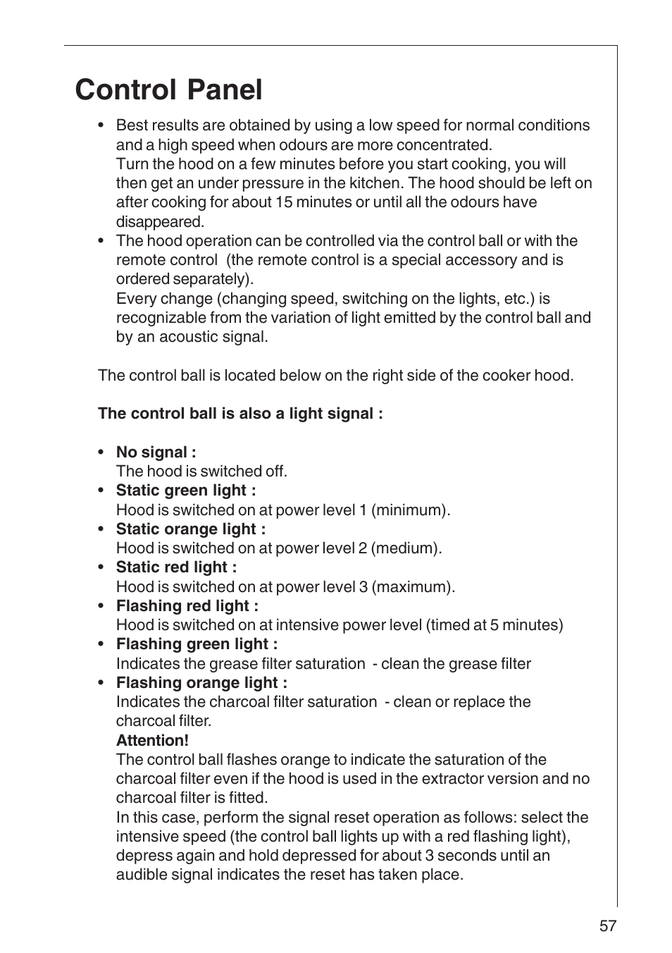 Control panel | Electrolux DD 8795 User Manual | Page 6 / 18