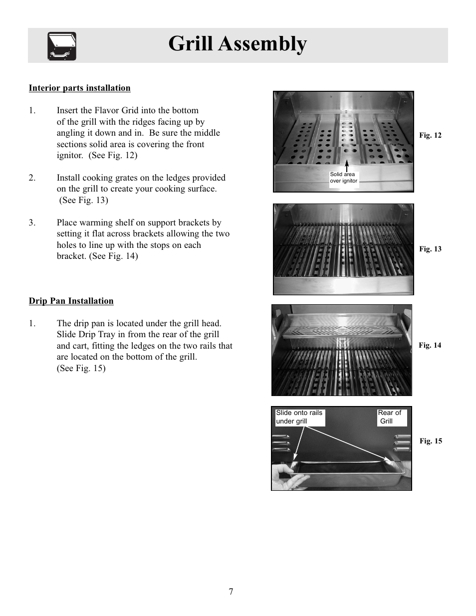 Grill assembly | Electrolux 26" Stainless Steel Outdoor Grill User Manual | Page 8 / 19