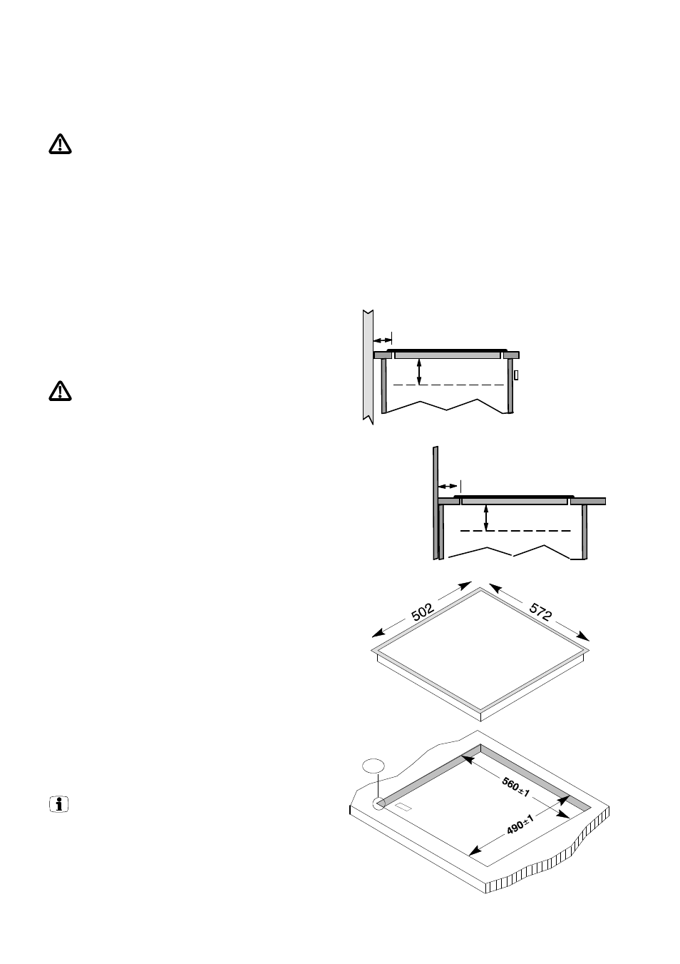 Installation instructions | Electrolux EHO 603 K User Manual | Page 12 / 20