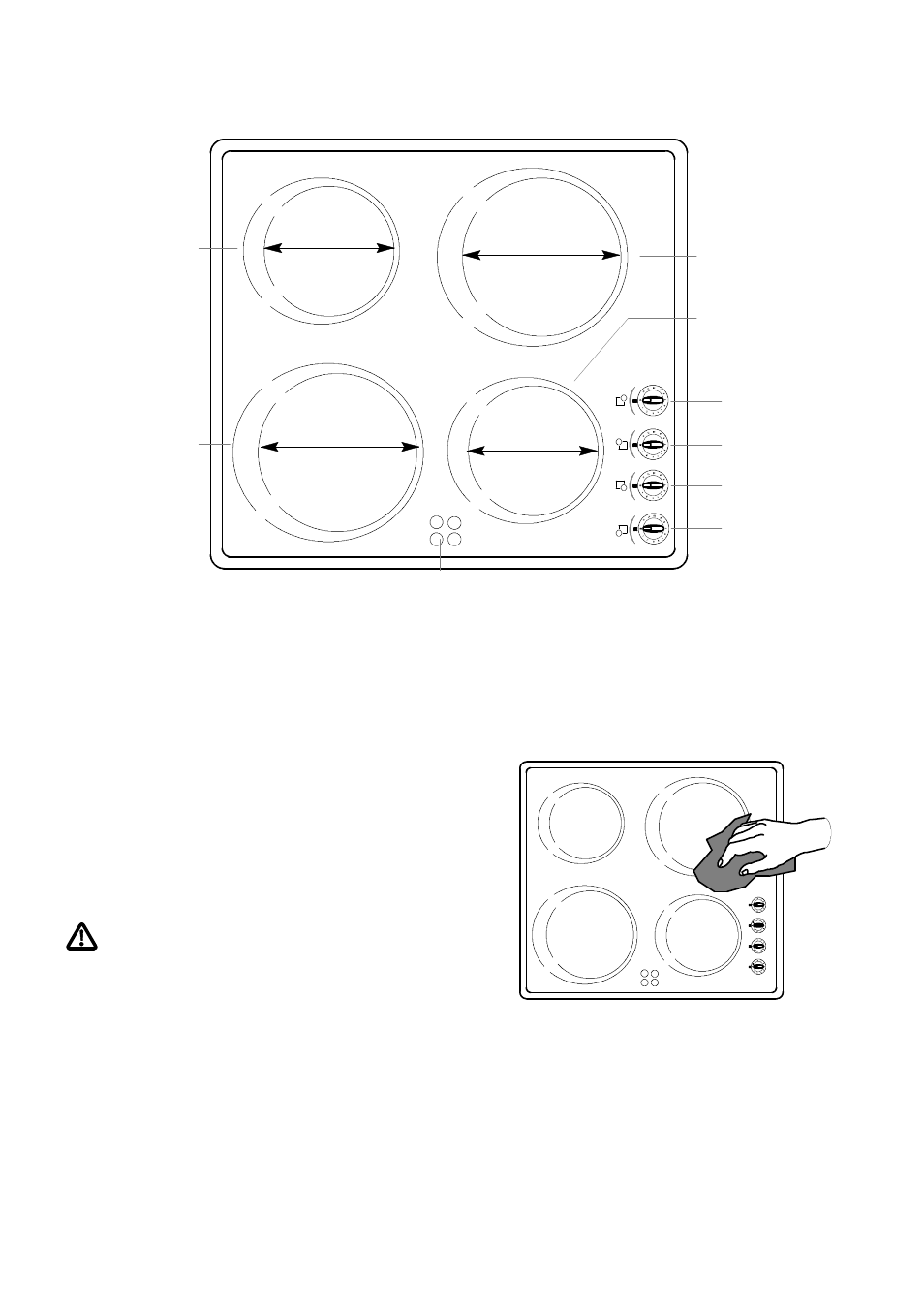 Description of the hob, Before the first use | Electrolux EHO 603 K User Manual | Page 6 / 20