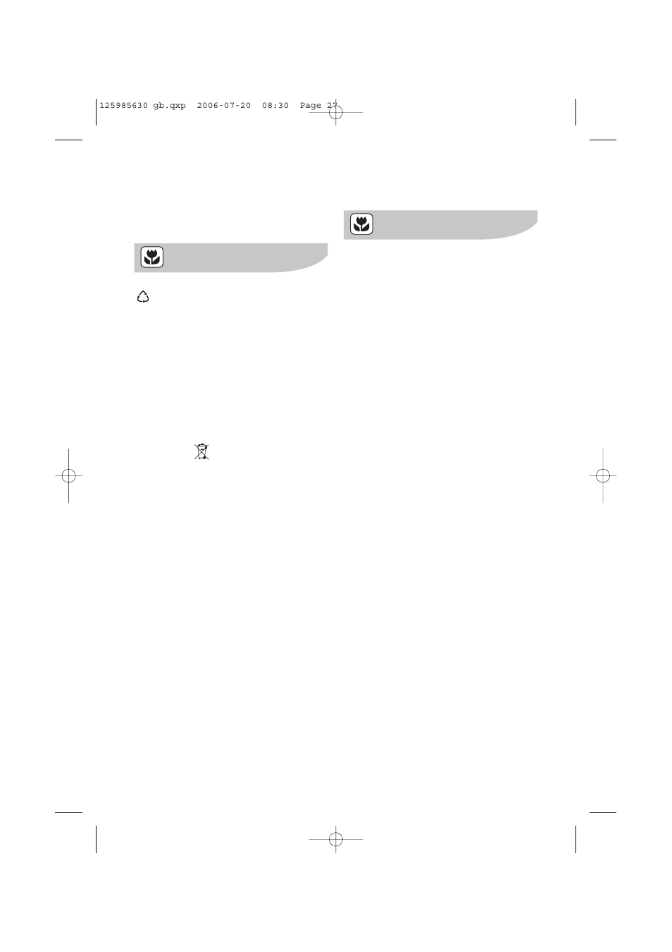 Environment concerns | Electrolux EDC 77150W User Manual | Page 27 / 31