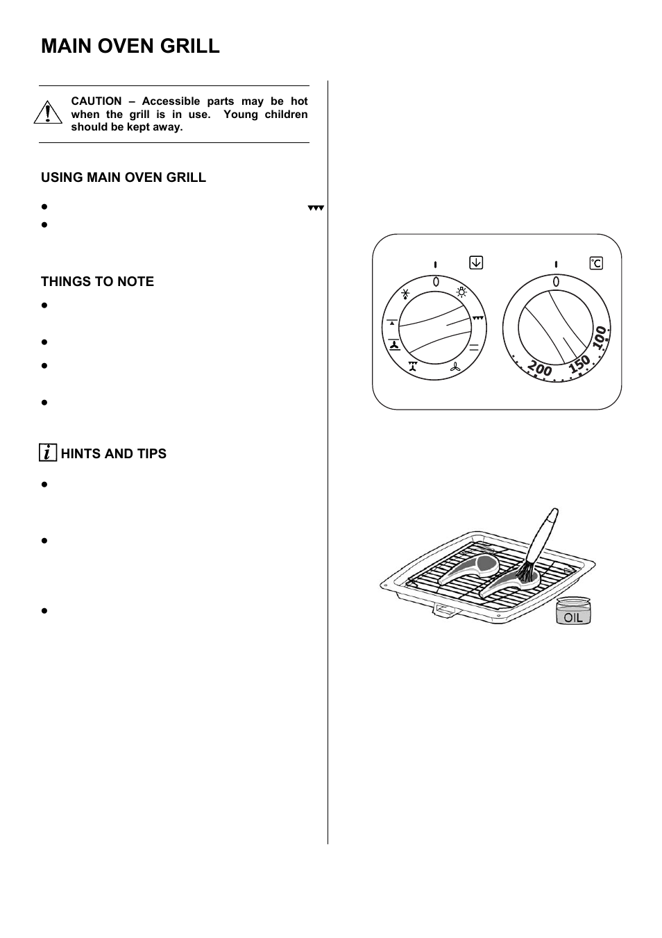 Main oven grill | Electrolux D77000GF User Manual | Page 17 / 44