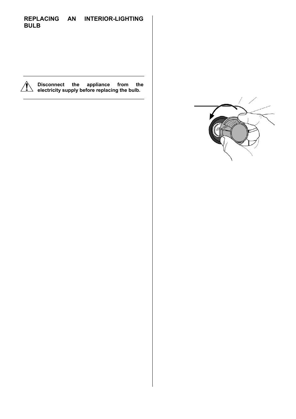 34 replacing an interior-lighting bulb | Electrolux D77000GF User Manual | Page 34 / 44