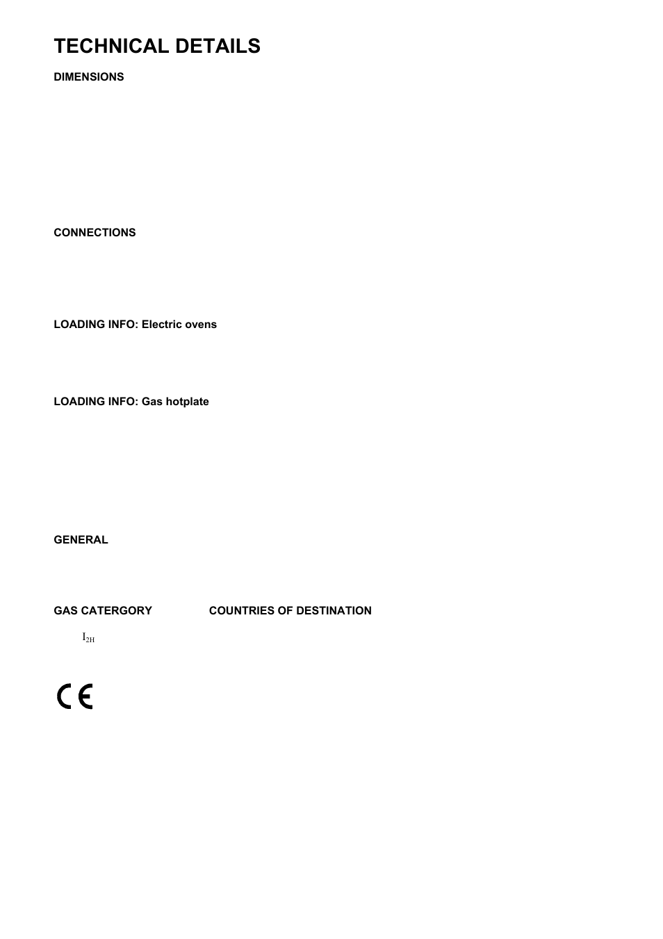 Technical details | Electrolux D77000GF User Manual | Page 38 / 44