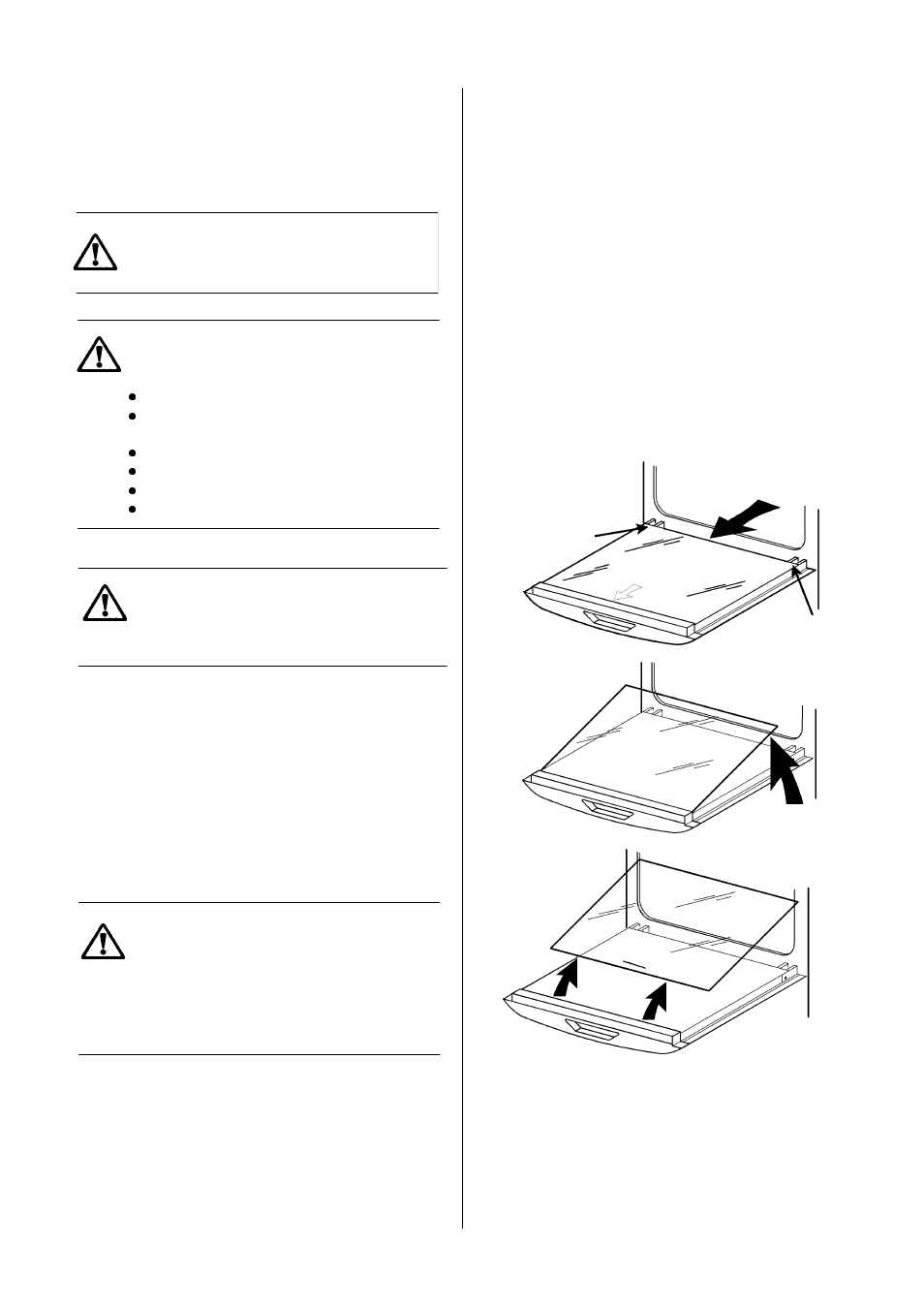 Cleaning inside the ovens, Cleaning the door glass | Electrolux D2160-1 User Manual | Page 25 / 40