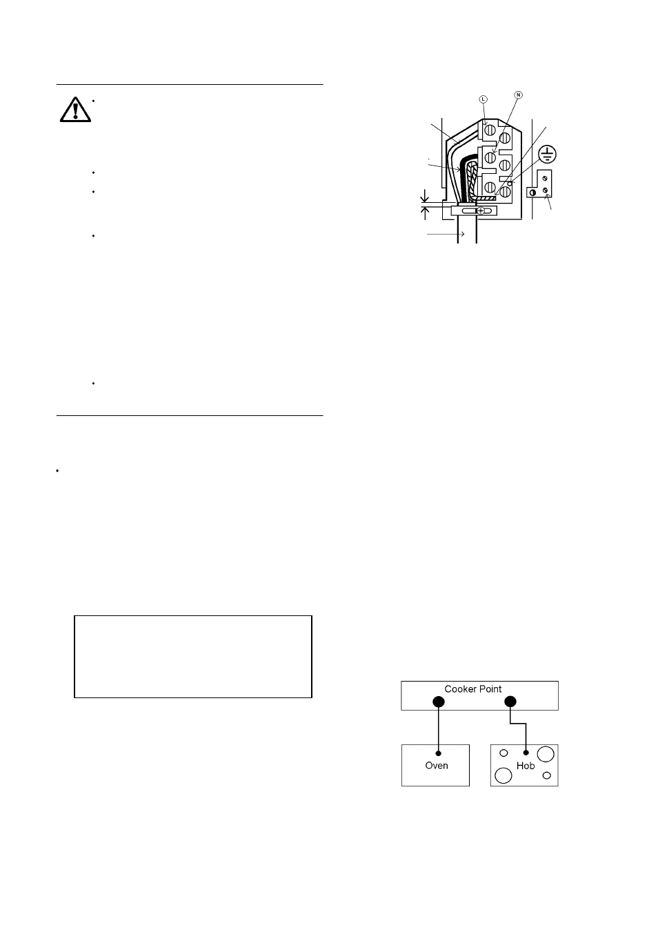 Warnings, Choice of electrical connection | Electrolux D2160-1 User Manual | Page 32 / 40
