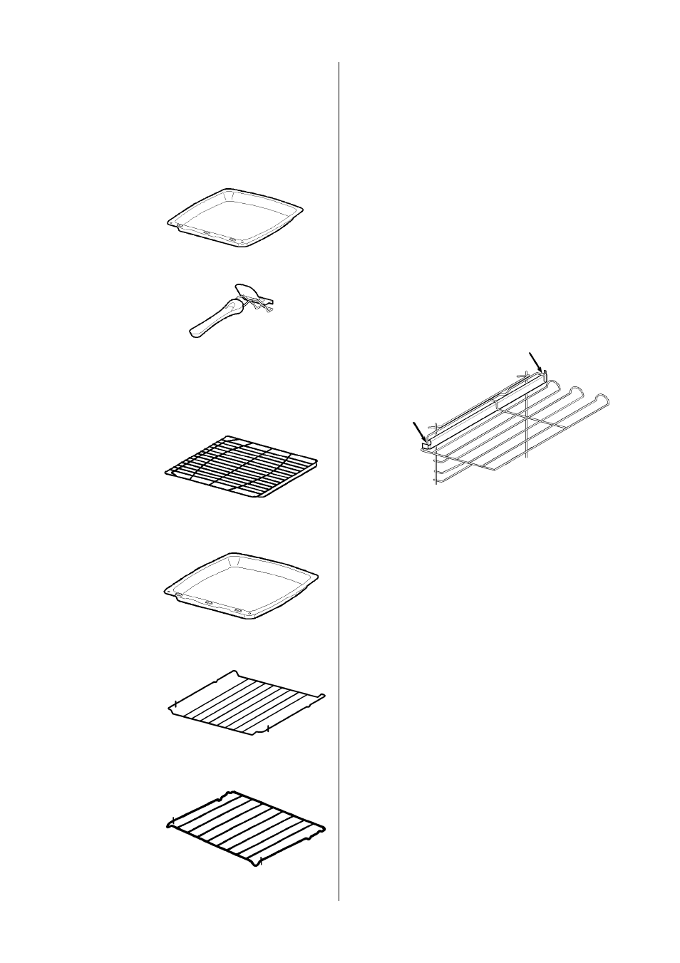 Grill and oven furniture, Telescopic runners | Electrolux D2160-1 User Manual | Page 6 / 40