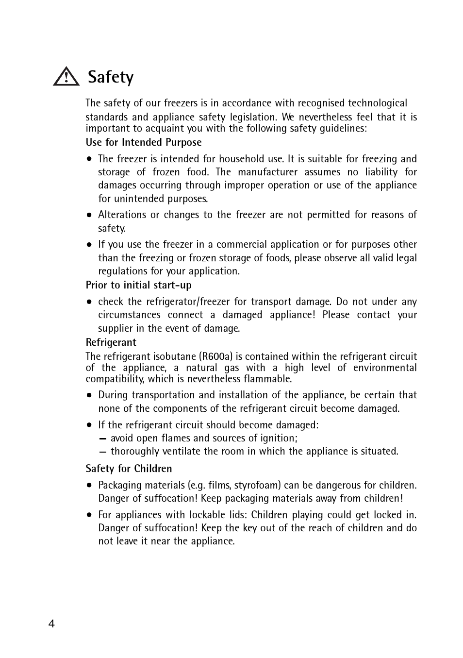 Safety | Electrolux 189 GT User Manual | Page 4 / 24