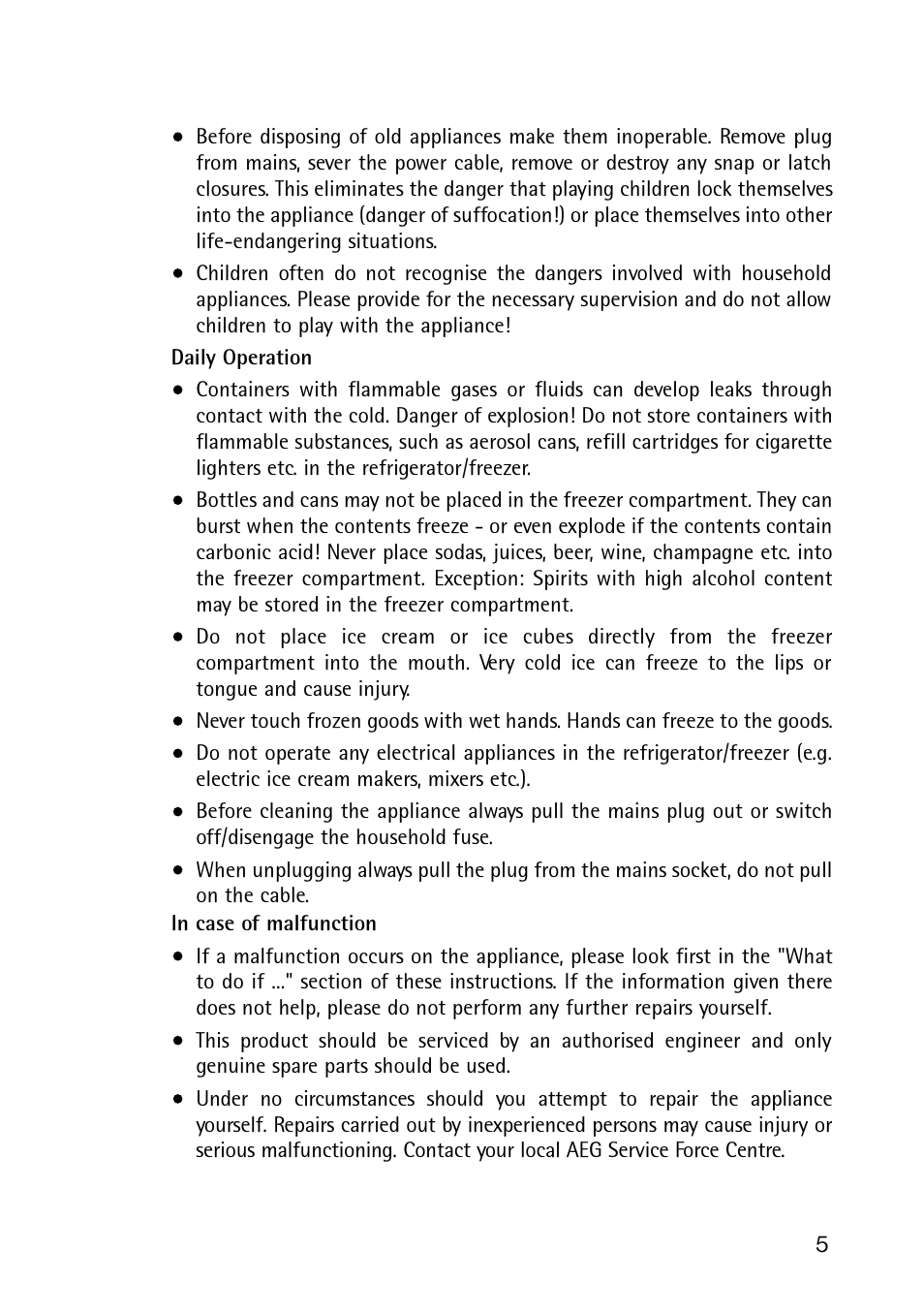 Electrolux 189 GT User Manual | Page 5 / 24